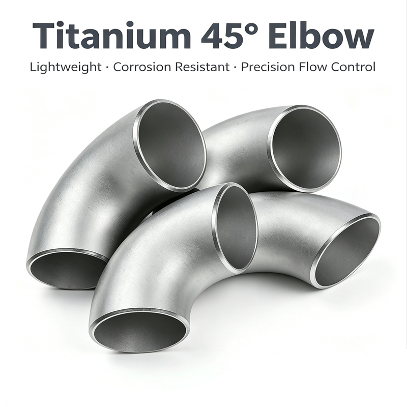 Pure Titanium 45° Tri-clamp Sanitary Pipe Bend NPS 1/2"–4", DN15–DN100, SCH10S Hygienic Non-contamination Pharma Production Line Fitting
