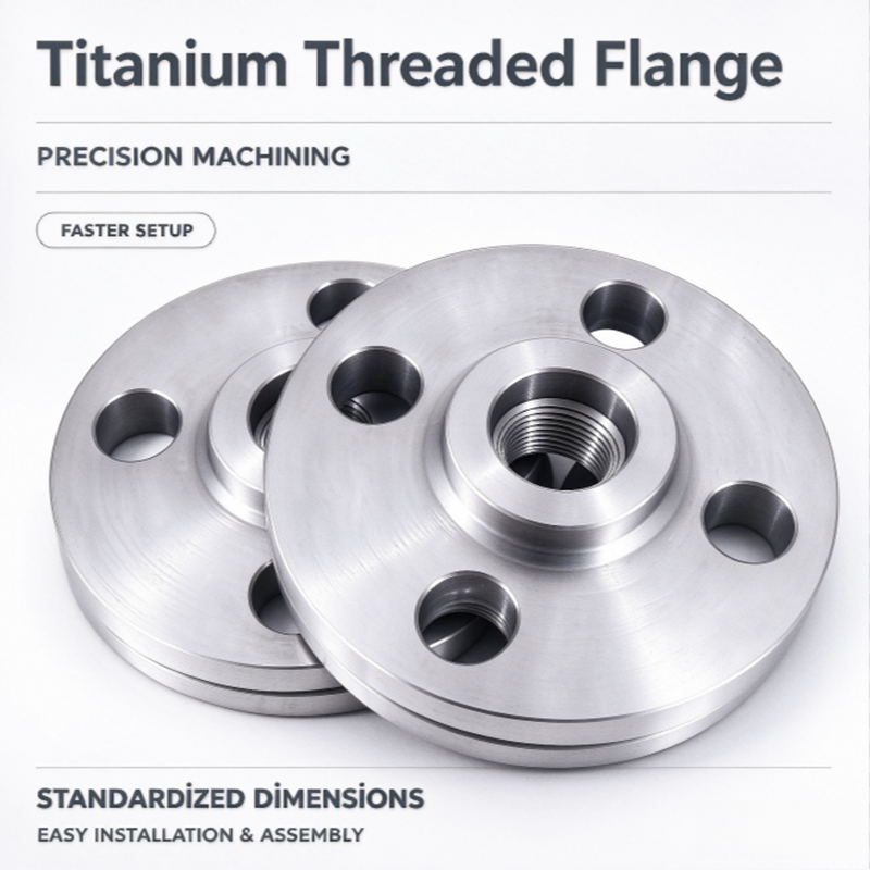 Titanium Threaded Flange, Gr5 Ti-6Al-4V High Strength Lightweight, For Offshore Oil & Gas Instrument Line, Accept Custom NPT/BSP Thread