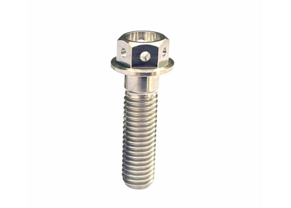 Titanium Flanged Hex Head Bolt with Six Hole