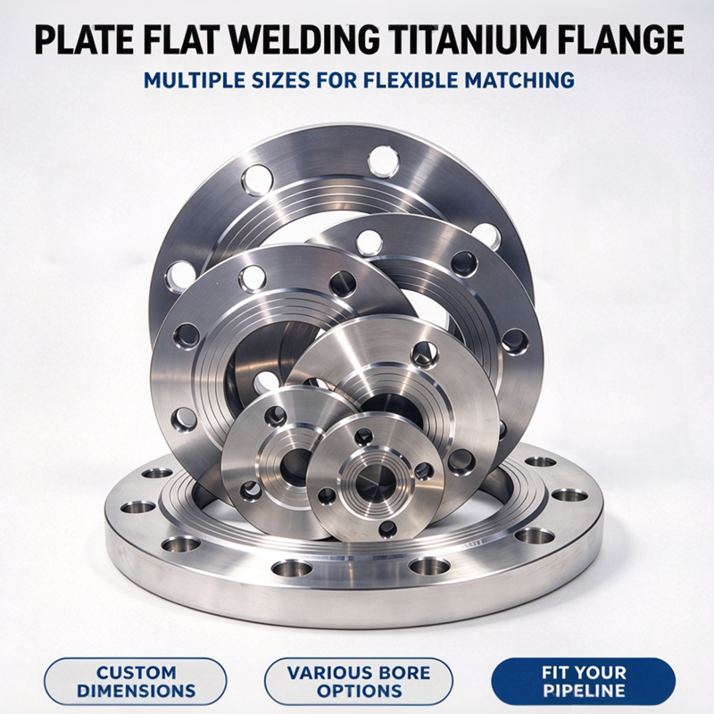 Plate Flat Welding Titanium Flanges, Gr2 ASTM B381 Corrosion Resistant, For Low Pressure Chemical Pipeline, Factory Direct Wholesale Supplier