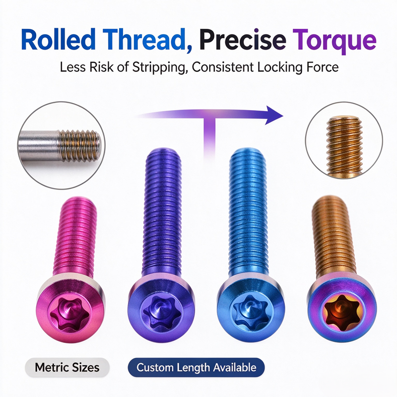 DIN Standard Titanium Alloy Torx Socket Head Screws Wholesale Lightweight Titanium Fastener Manufacturer