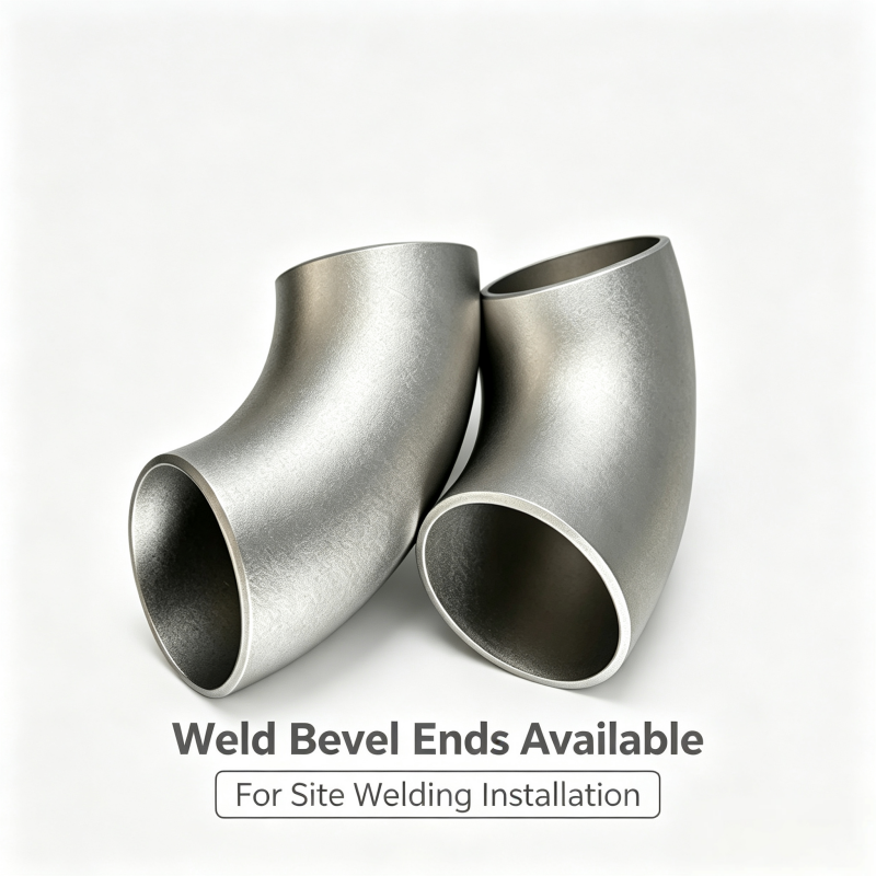 ASTM B363 Certified Titanium 90 Degree Bend High Temperature Resistant for Power Flue Gas System