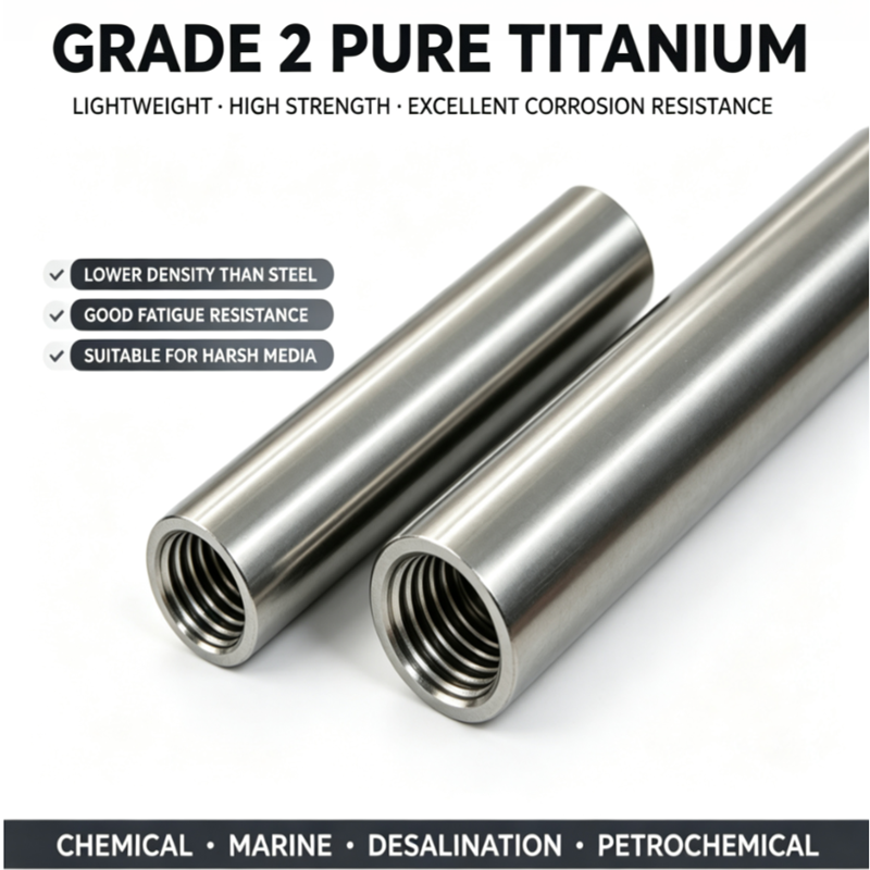 NPS1/4 DN8 Gr2 Titanium Thread Coupling, Single Female Thread, Custom Machined Non-magnetic Fitting, High Temperature Resistant Pipe Connector for Oil & Gas Ind