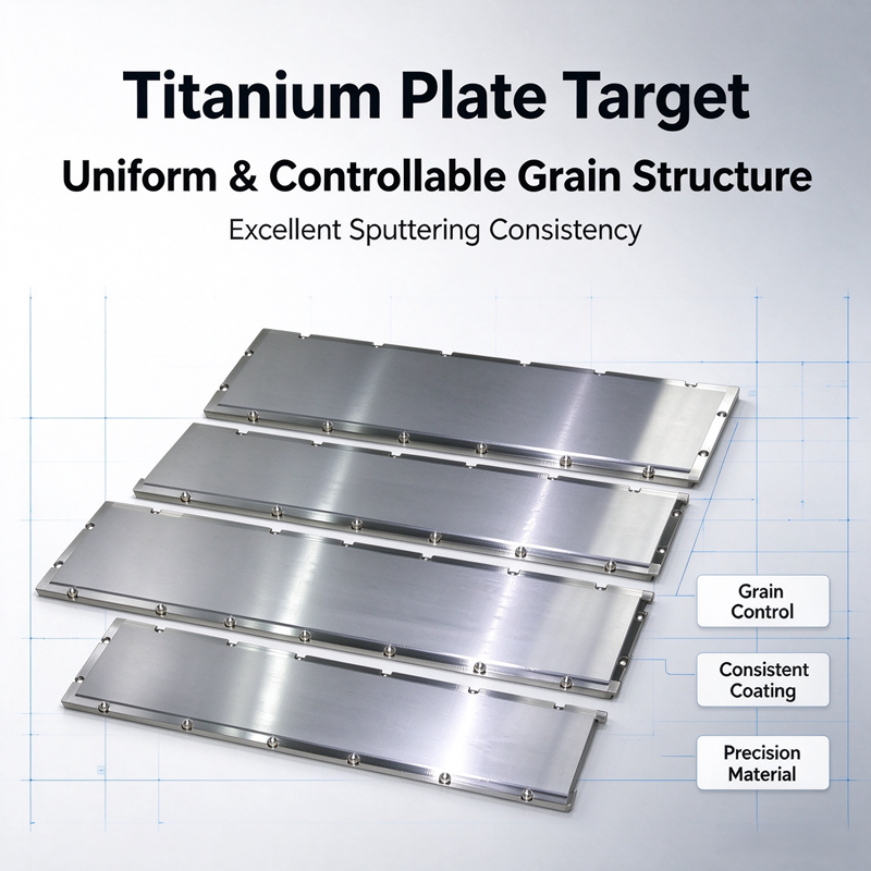 High Purity Titanium Plate Sputtering Target Gr2 ASTM B381 Uniform Grain For Semiconductor PVD Coating Custom Size Manufacturer
