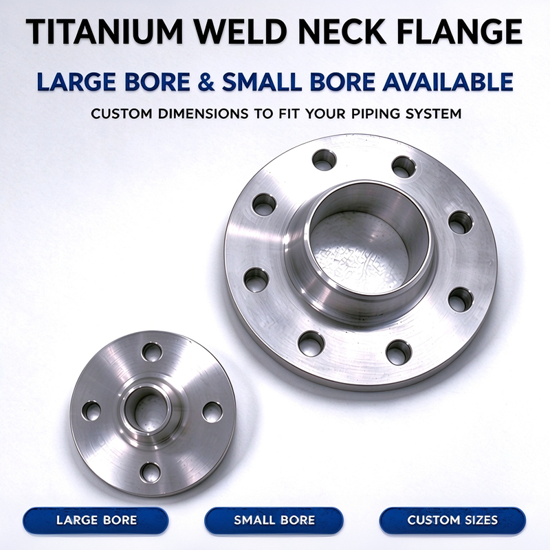 SLIP-ON TITANIUM FLANGE, Gr2 ASTM B363 Corrosion Resistant, For Chemical & Offshore Industry, Factory Direct Wholesale Supplier