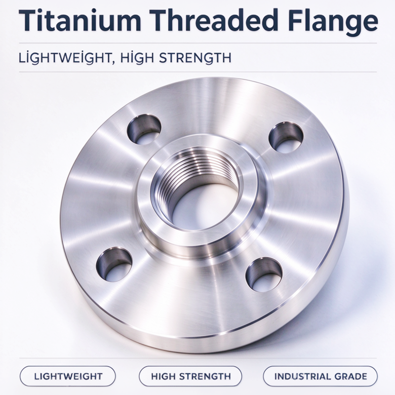 Titanium Threaded Flange, Gr5 Ti-6Al-4V High Strength Lightweight, For Offshore Oil & Gas Instrument Line, Accept Custom NPT/BSP Thread