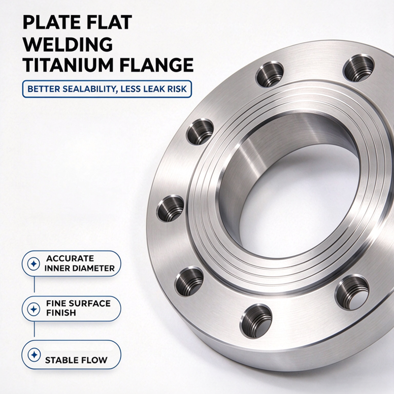 Plate Flat Welding Titanium Flanges, Gr2 ASTM B381 Corrosion Resistant, For Low Pressure Chemical Pipeline, Factory Direct Wholesale Supplier