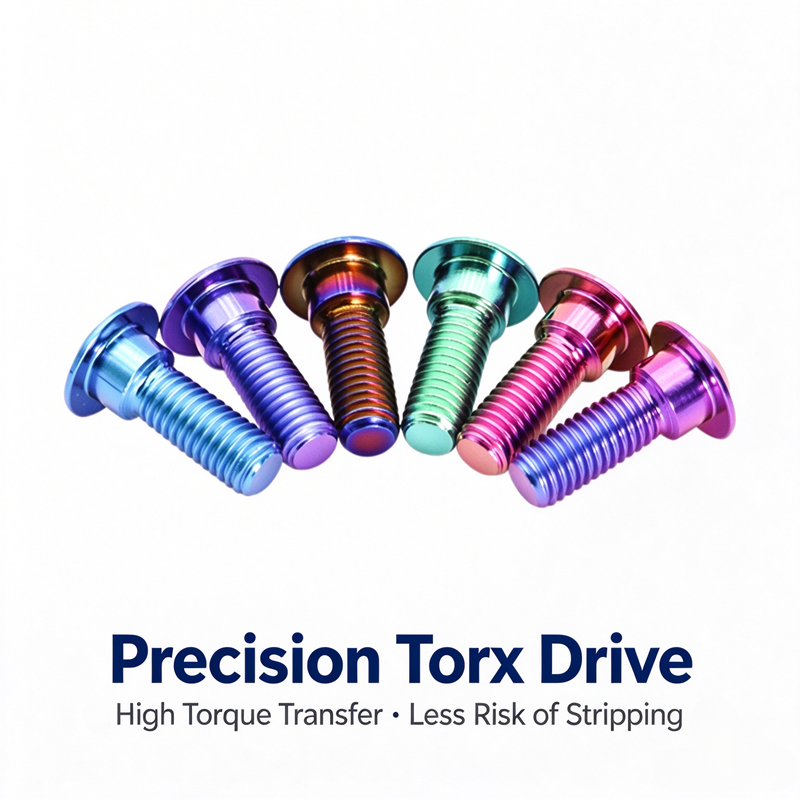TC4 Titanium Torx Head Steps Screw Anodized Anti-seize Fastener For Racing Modification
