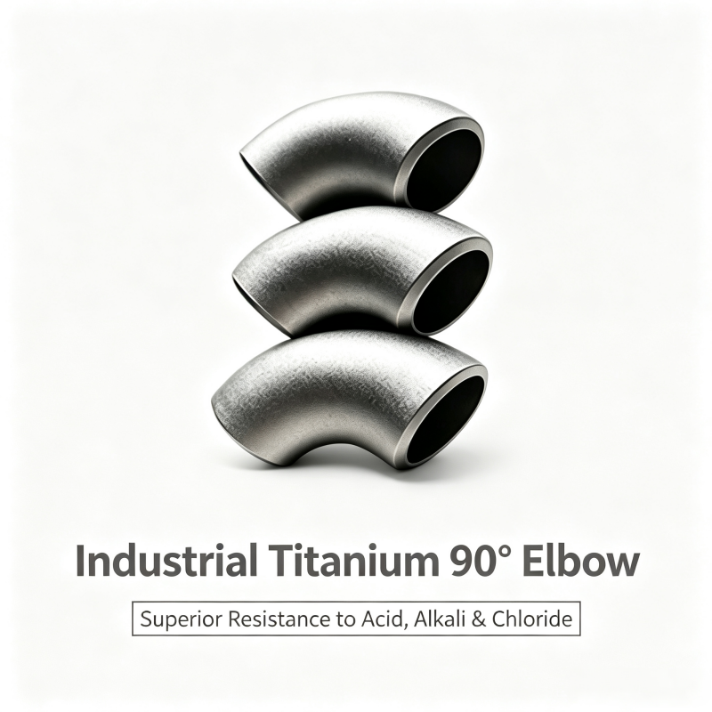Gr2 Titanium 90 Degree Buttweld Elbow ASTM B363 ASME B16.9 Seamless Long Radius for Chemical Pipeline