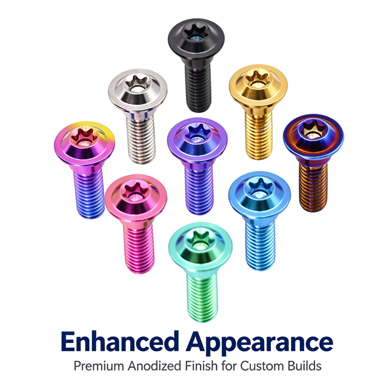 TC4 Titanium Torx Head Steps Screw Anodized Anti-seize Fastener For Racing Modification