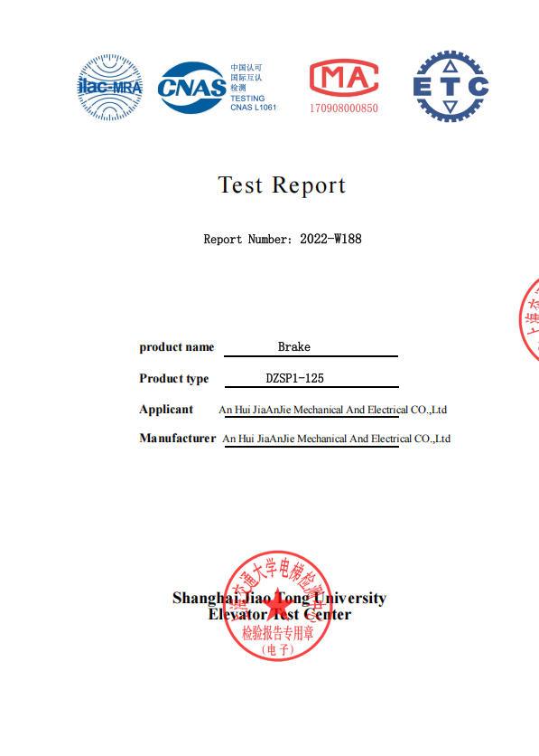 DZSP1-125制动器委托试验报告（英文）1.1