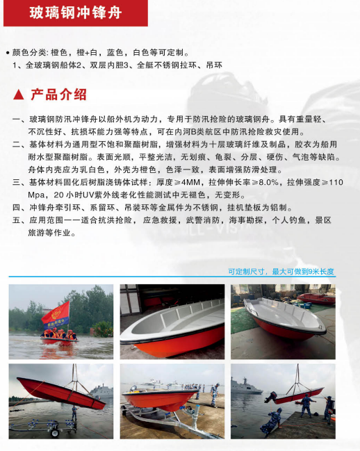 玻璃钢冲锋艇
