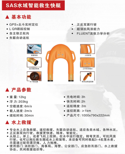 SAS水域智能救生快艇
