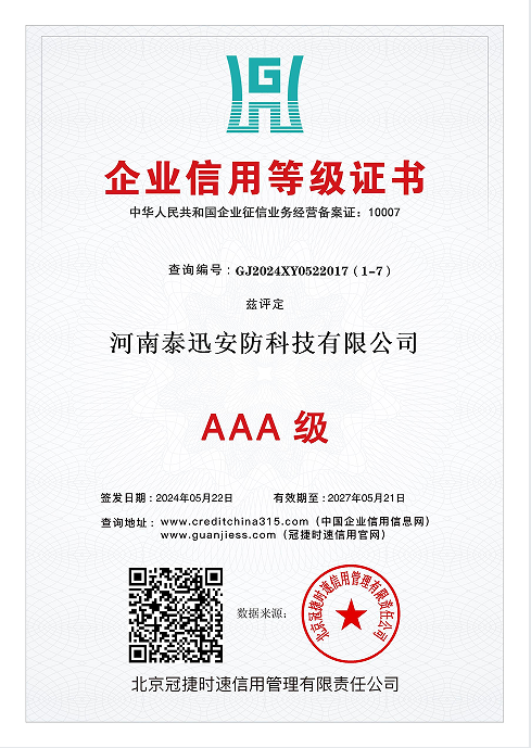 3A企业信用等级证书