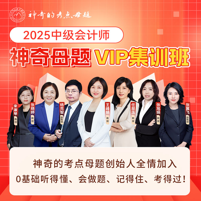 2025年中级会计师神奇母题VIP集训班