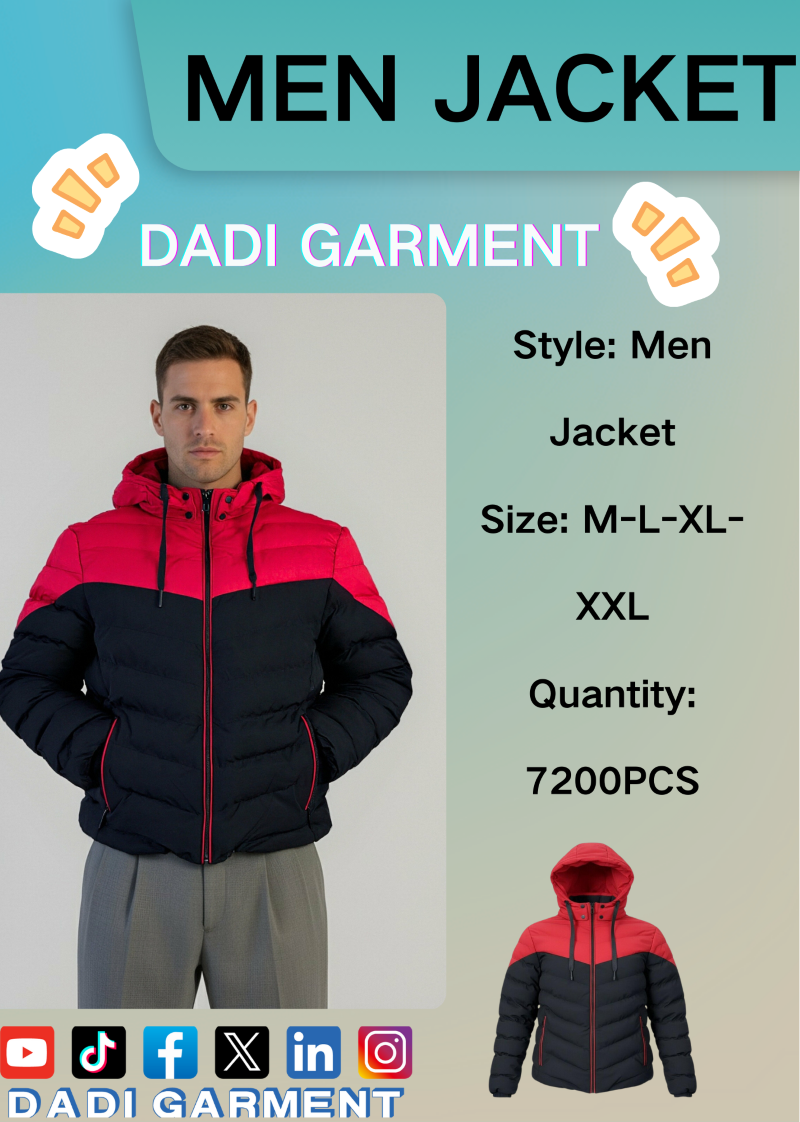 MEN SOLID PADDING JACKET