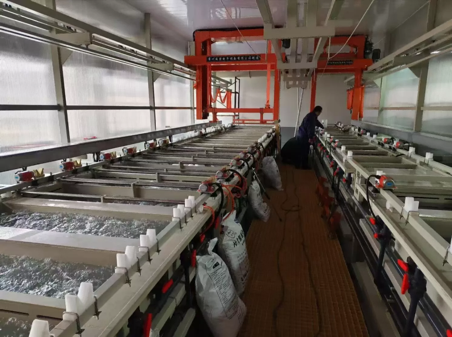 Plastic plating production line