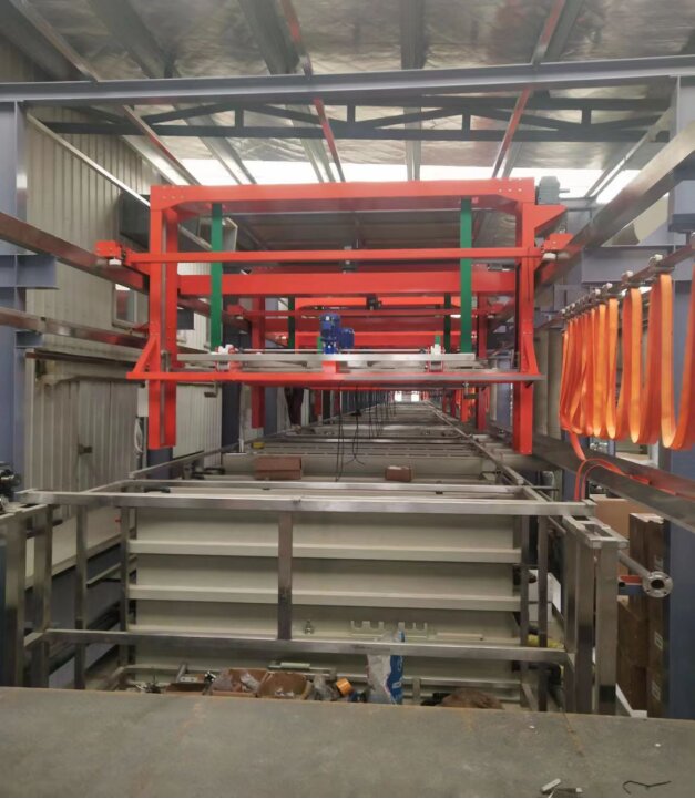 Fully automatic chemical nickel production line