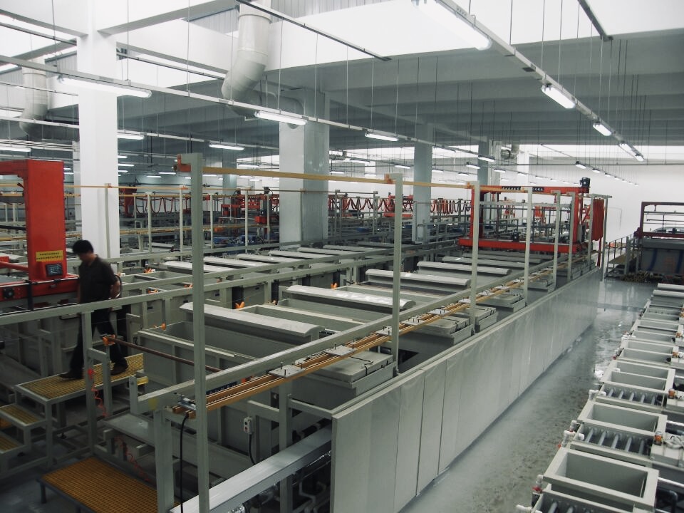 Galvanised plating line