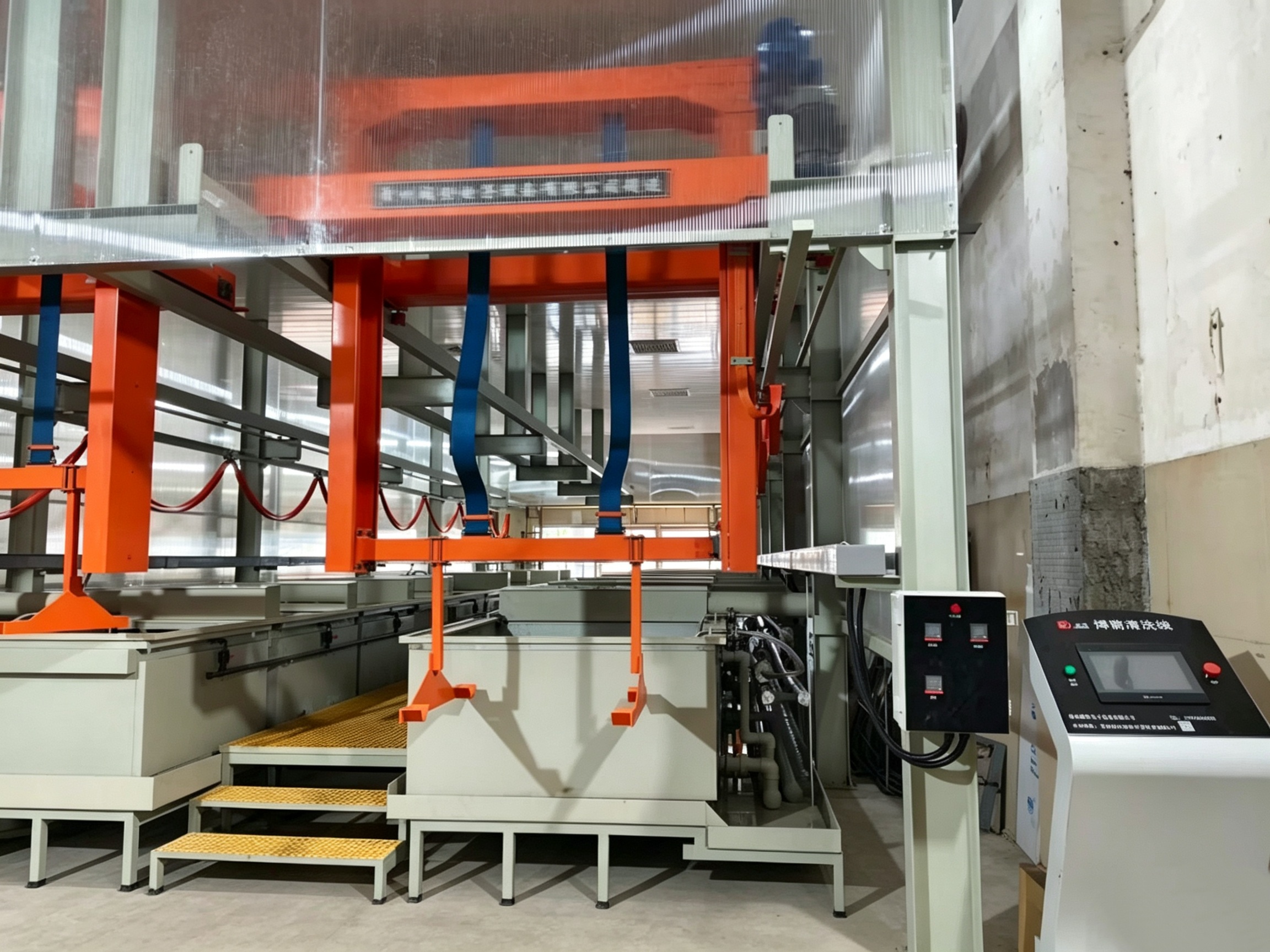 Fully automatic chemical nickel production line