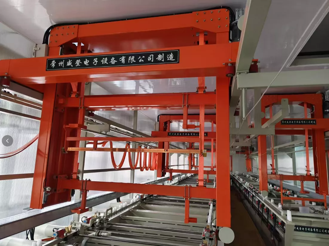 Plastic plating production line