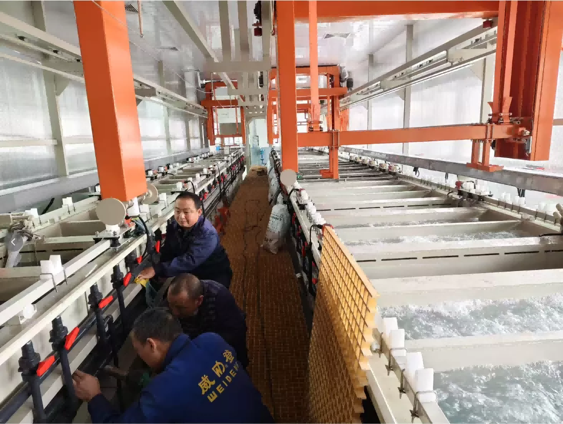 Plastic plating production line