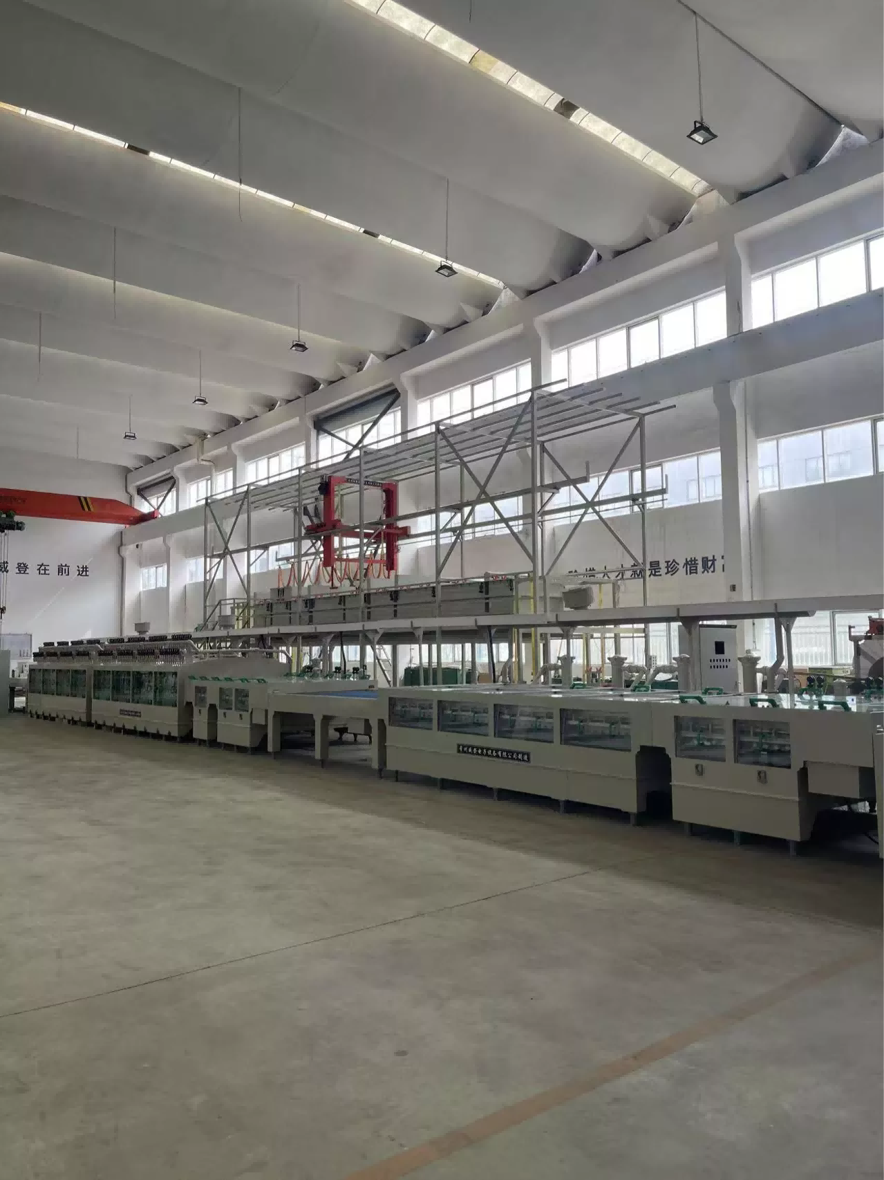 Large-scale etching production line for lift decorative plate