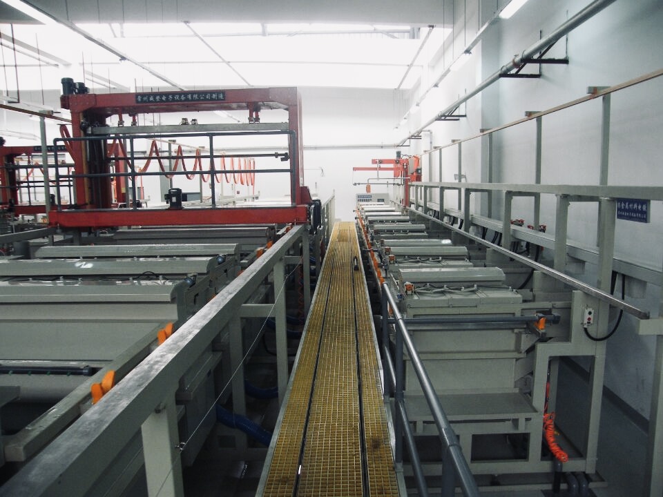 Fully automatic continuous silver plating production line