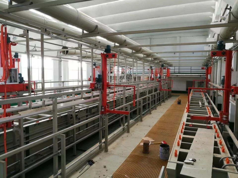 Automatic silver plating production line