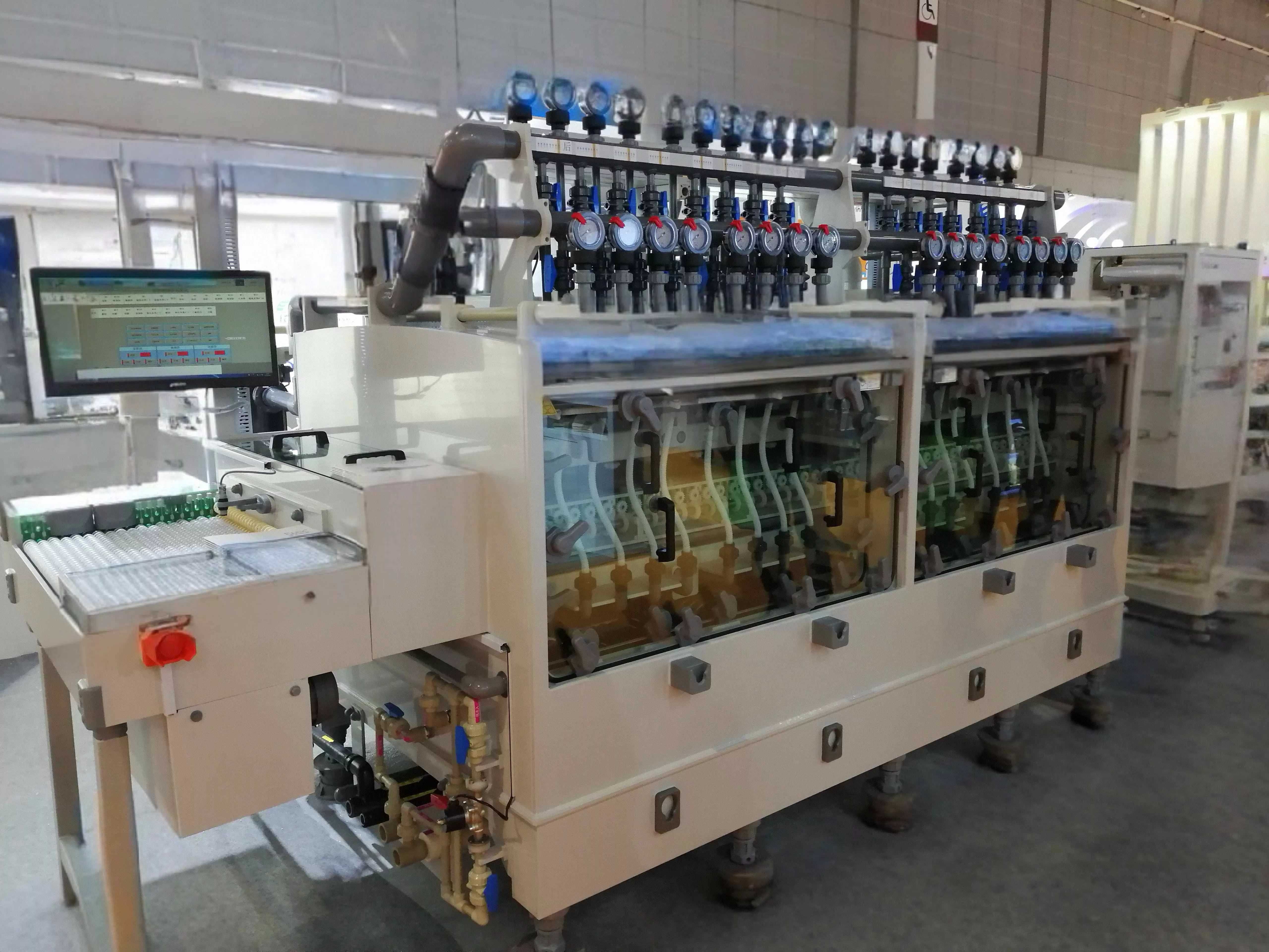 Continuous Vertical Glass Etching Line