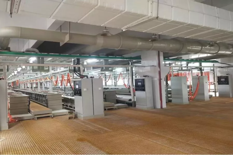 Fully automatic chemical nickel production line