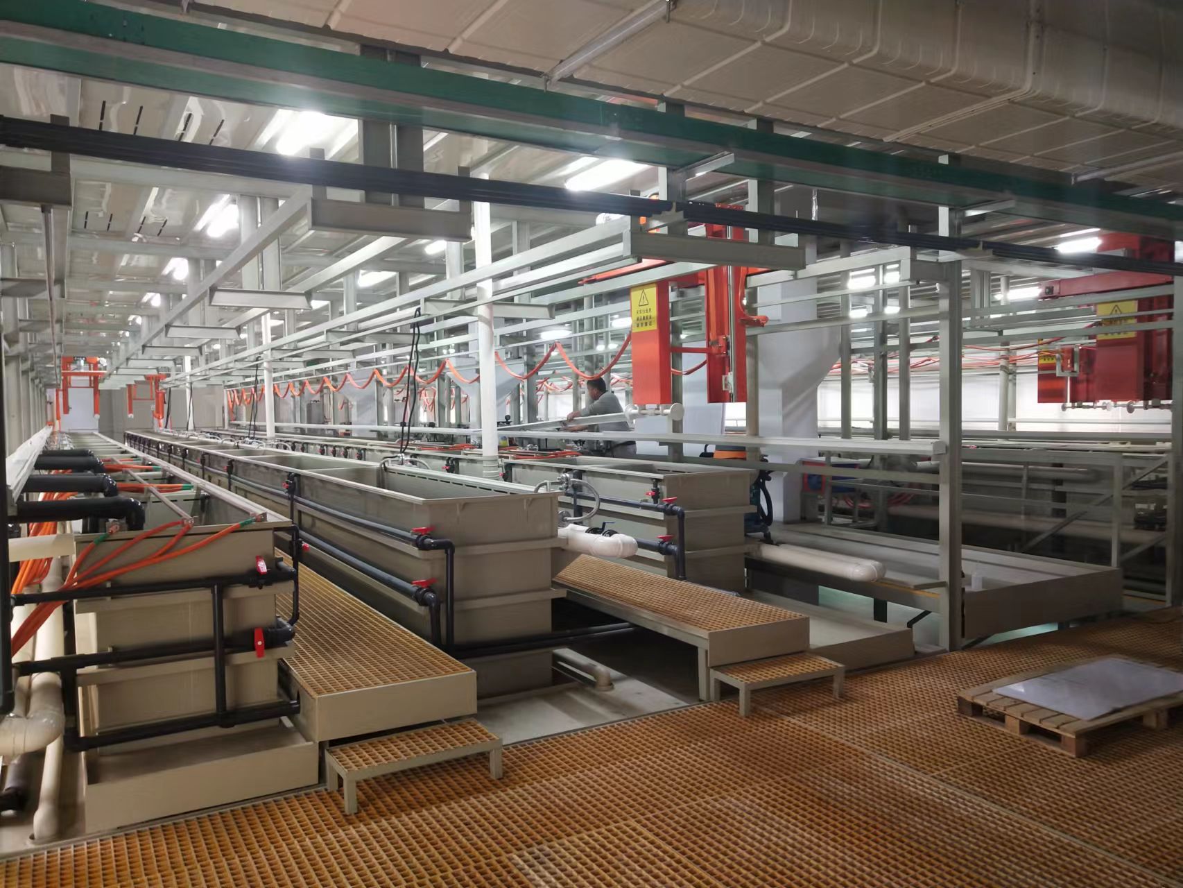Automatic silver plating production line