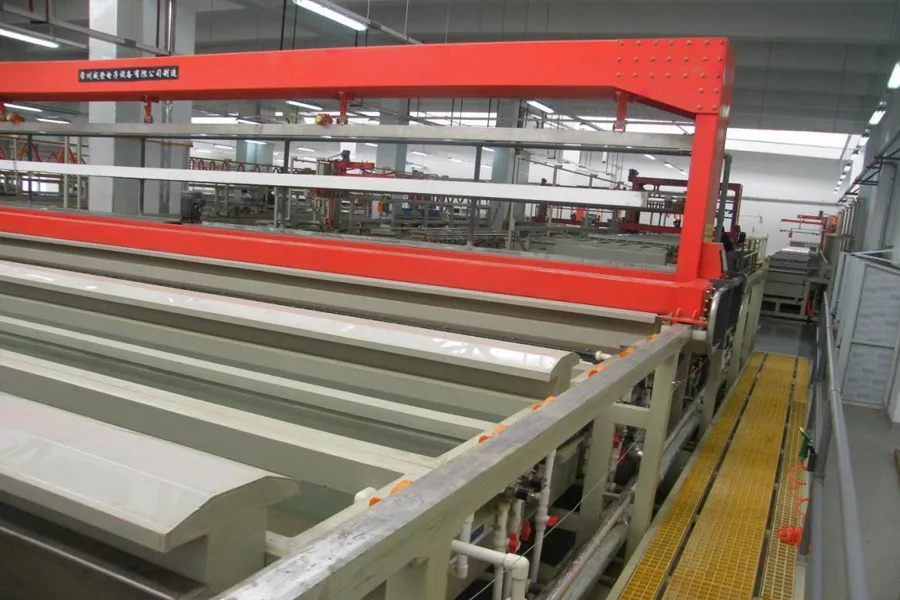 Galvanised plating line