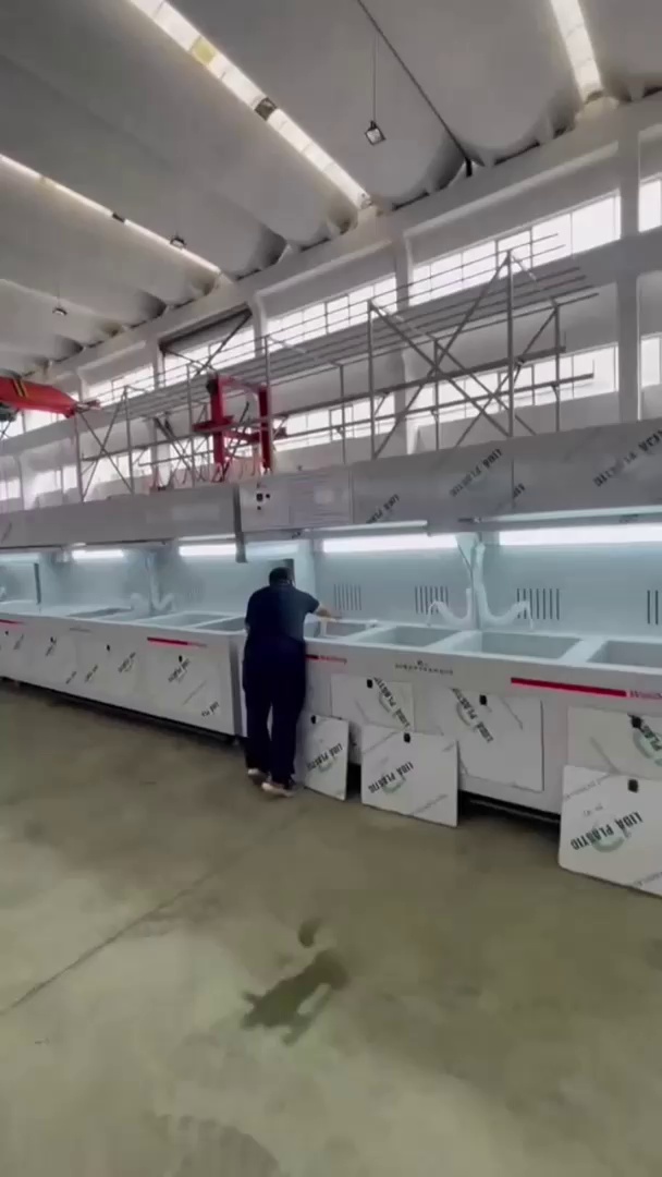 Conductive oxidation and parts cleaning line