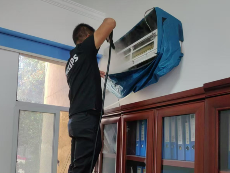 施工内容：江夏区农业综合执法大队空调保养