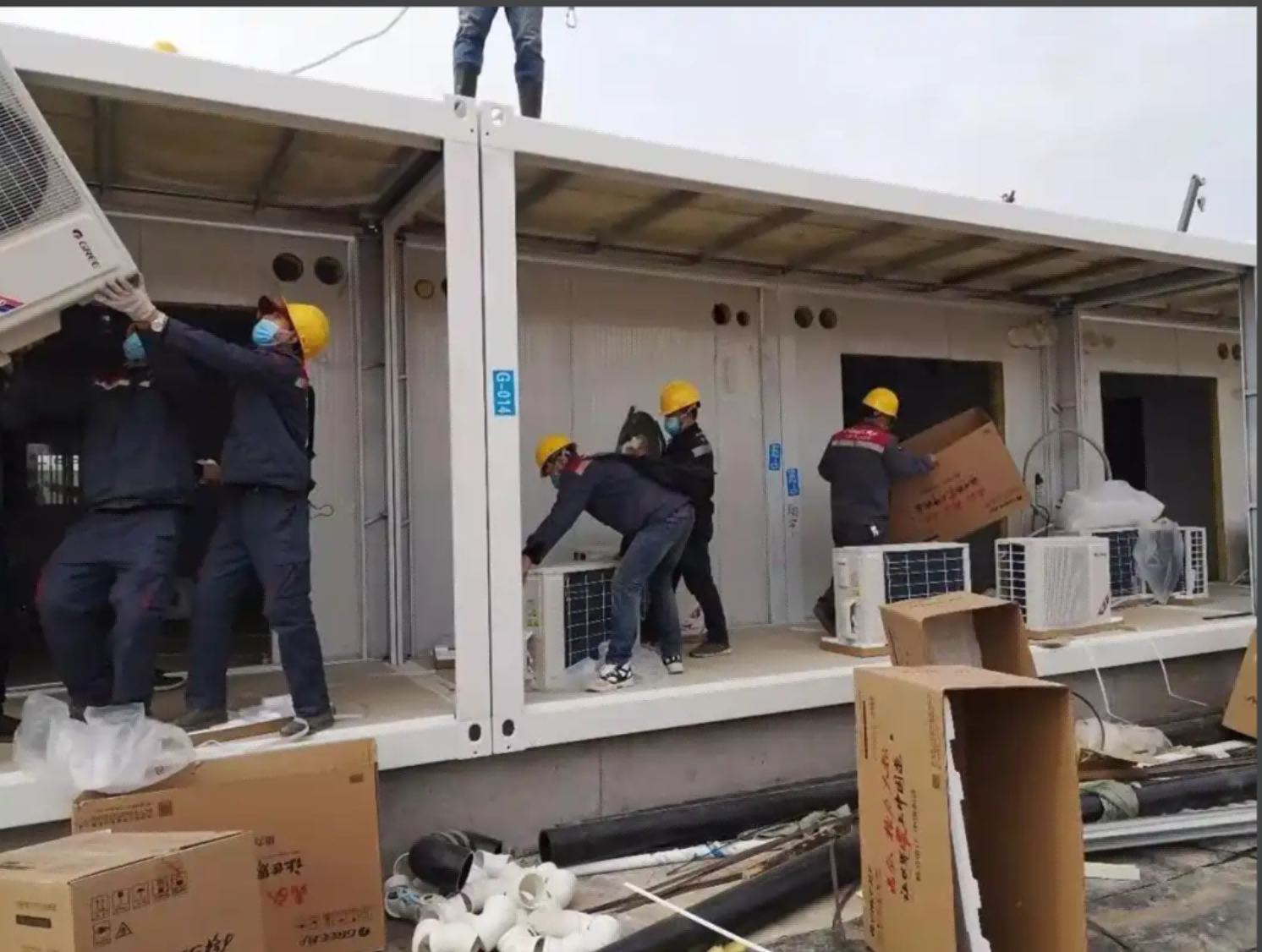 施工案例：武汉雷神山医院空调安装