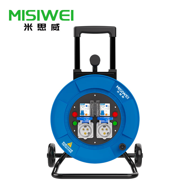 米思威 250V工业双插座双漏电电缆盘M8A07