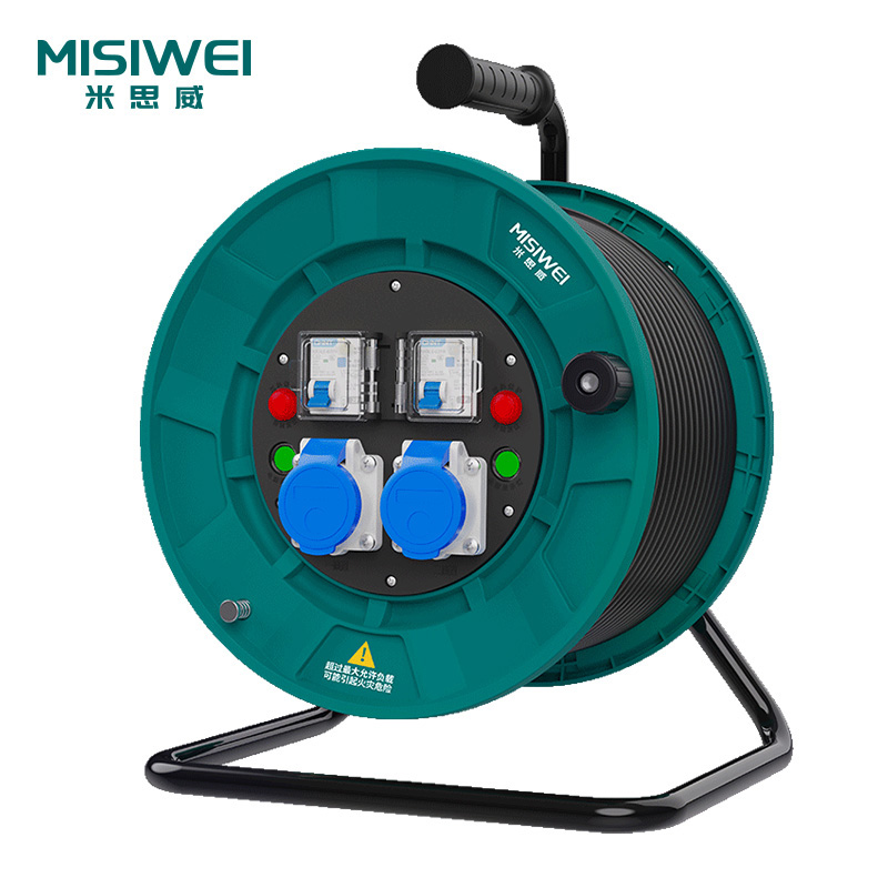 米思威 250V工业双插座双漏电电缆盘M6C07