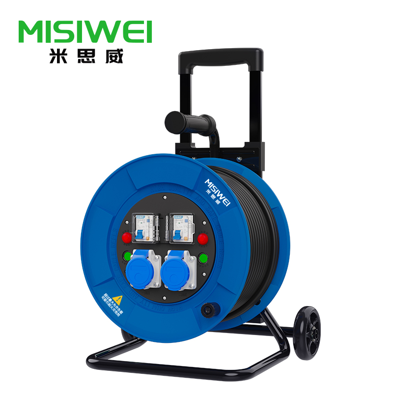 米思威 250V工业双插座双漏电电缆盘M8A07