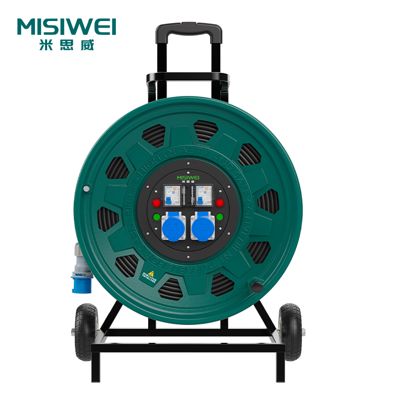 米思威 250V工业双插座双漏电电缆盘M8G07