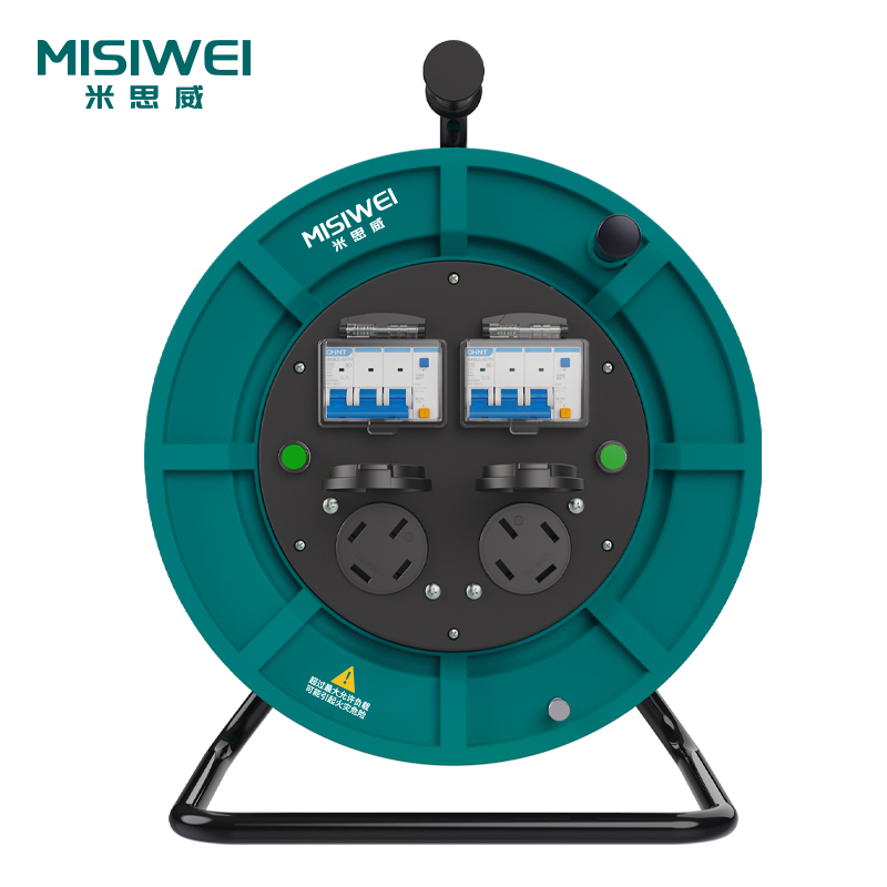 米思威400V国标双插座双漏电电缆盘M6E23