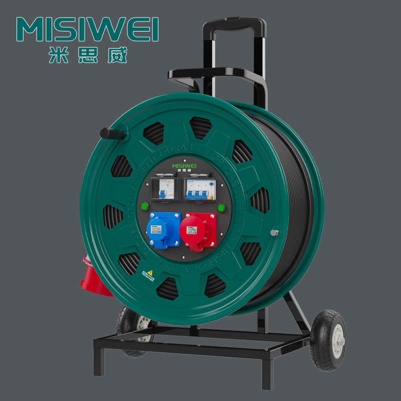 米思威 400V工业双插座双漏电电缆盘M8G28
