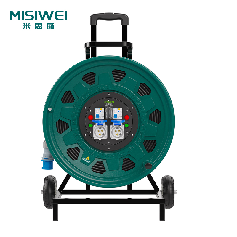 米思威 250V工业双插座双漏电电缆盘M8G07