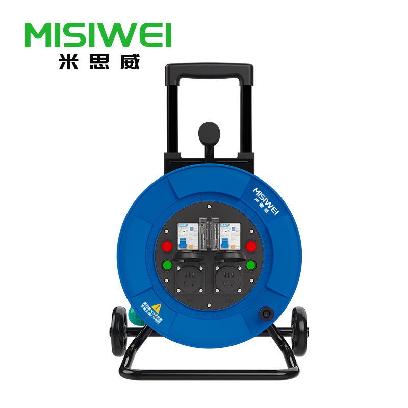 米思威250V国标双插座双漏电电缆盘M8A05