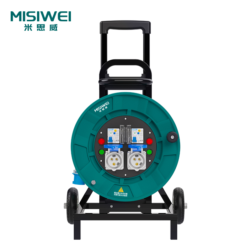 米思威 250V工业双插座双漏电电缆盘M8C07