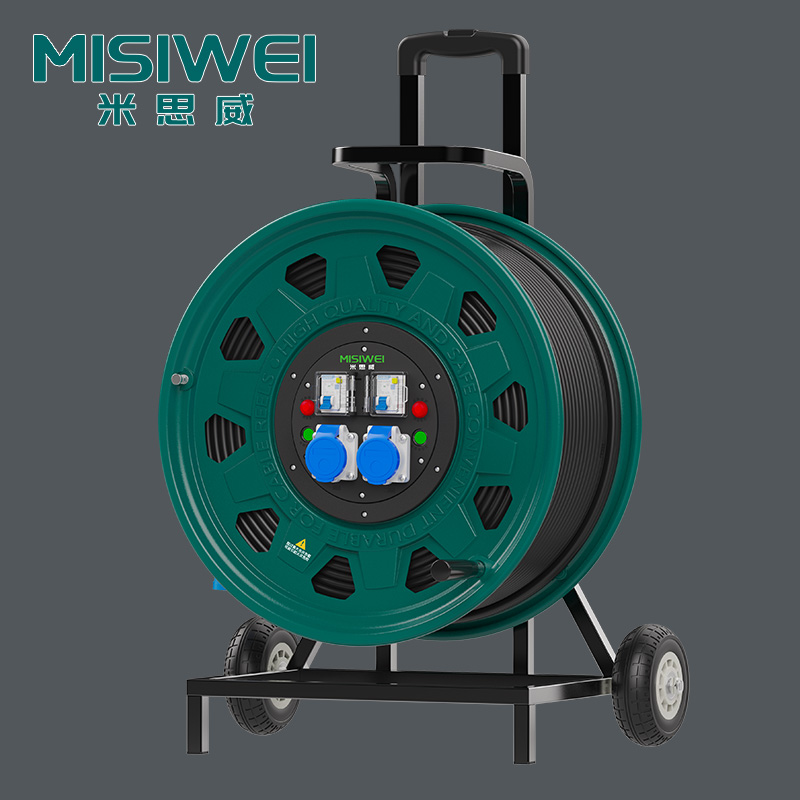 米思威 250V工业双插座双漏电电缆盘M8G07