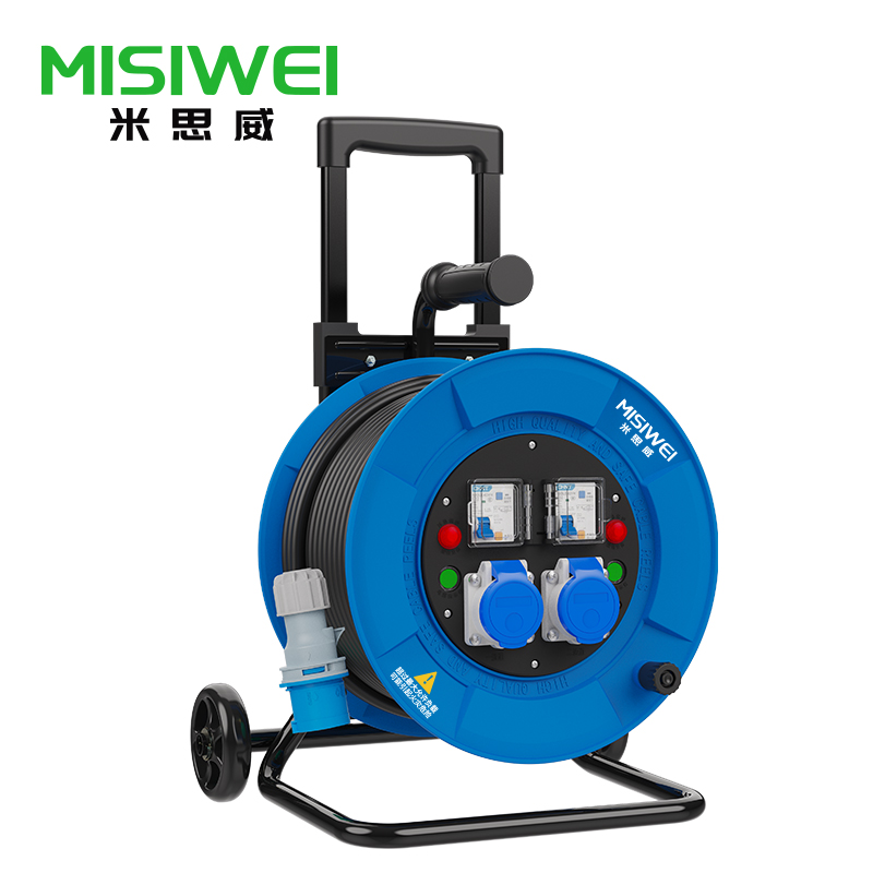 米思威 250V工业双插座双漏电电缆盘M8A07