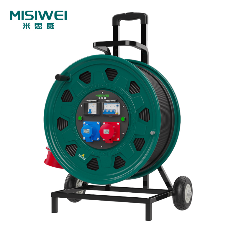 米思威 400V工业双插座双漏电电缆盘M8G28