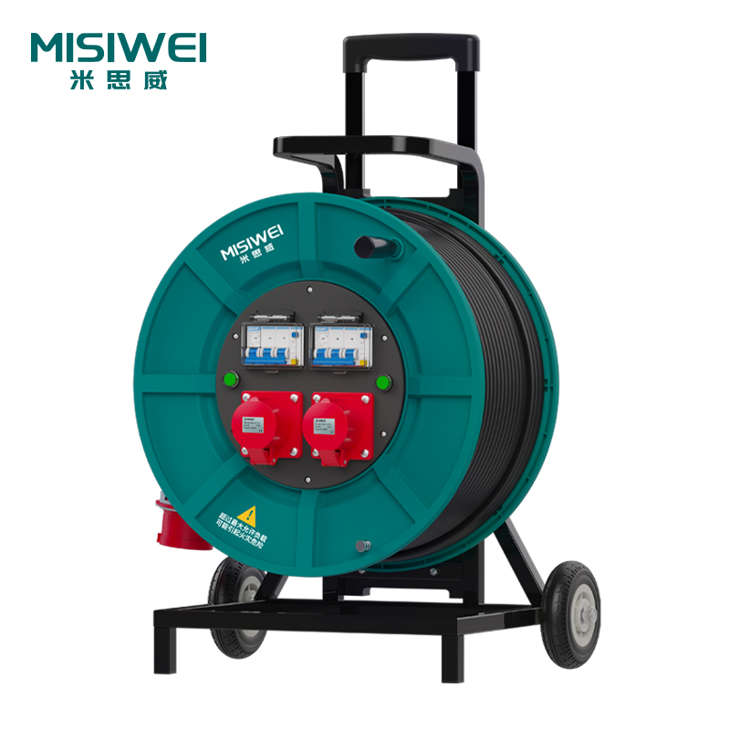 米思威 400V工业双插座双漏电电缆盘M8F25