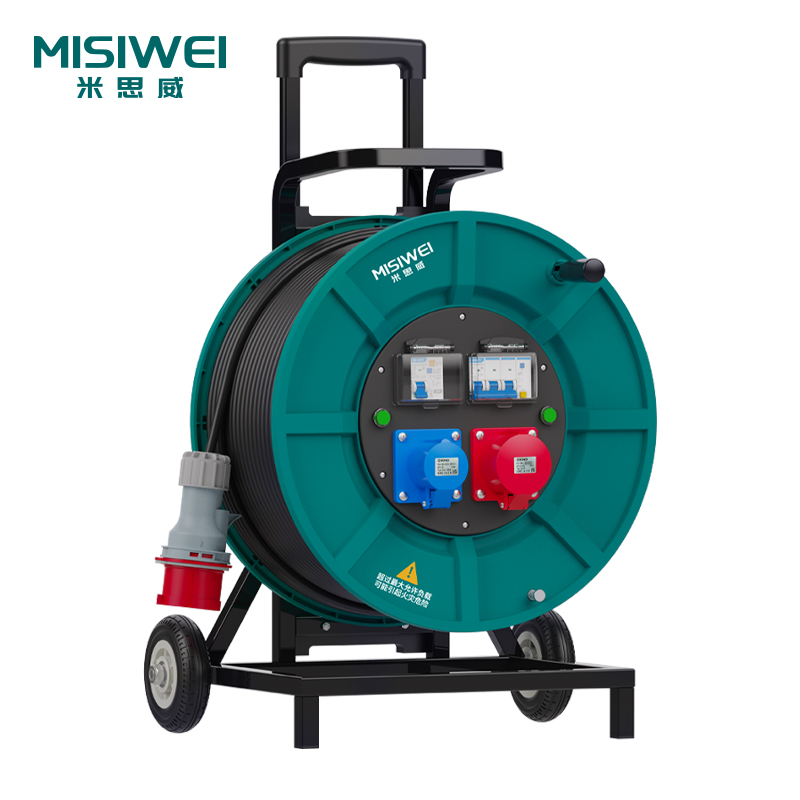 米思威 400V工业双插座双漏电电缆盘M8F28